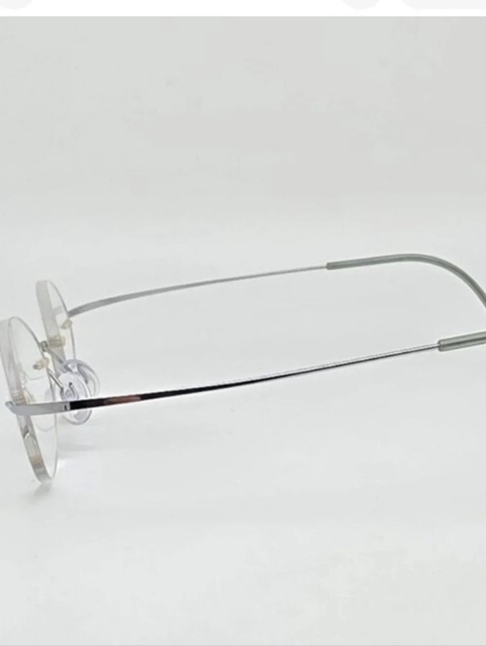 🌁 VINTAGE: SILHOUETTE; M7395 /10 V6050 TITANIUM SILVER RIMLESS GLASS FRAMES